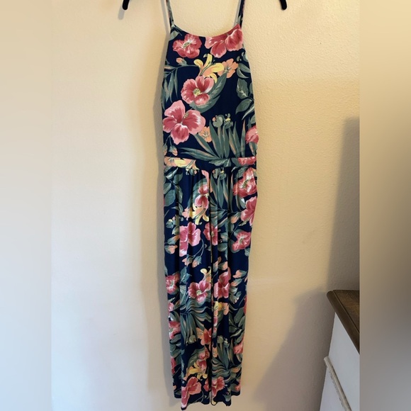 Hollister Floral Navy Jumpsuit - Picture 1 of 6